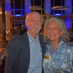 Ginny Papzian Conover '74 and her husband.