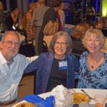 Julie Darby Chattin's husband, Robert, Kathy Kedzierski King '74, and Bridget Irwin Hanson '74.