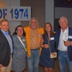 ? '74, Deborah Schultz Guy '74, Greg Guy '74, Hal Ayer '74 and his wife, Becky.